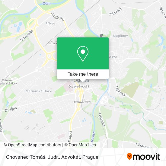 Карта Chovanec Tomáš, Judr., Advokát