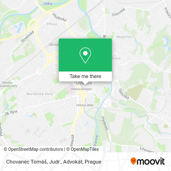 Карта Chovanec Tomáš, Judr., Advokát