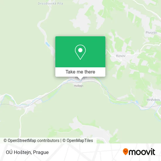 Карта OÚ Hoštejn