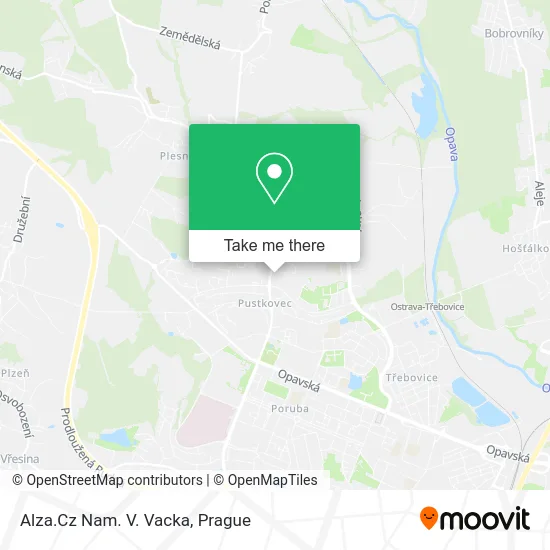 Карта Alza.Cz Nam. V. Vacka