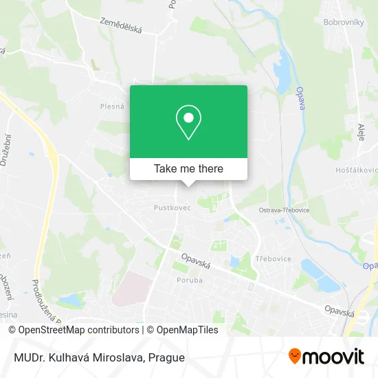 Карта MUDr. Kulhavá Miroslava