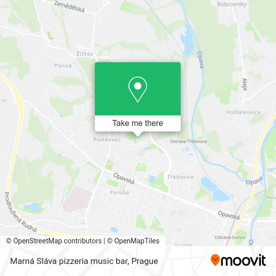 Карта Marná Sláva pizzeria music bar