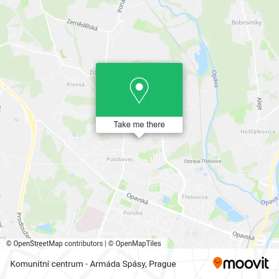 Карта Komunitní centrum - Armáda Spásy