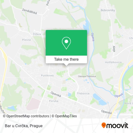 Карта Bar u Cvrčka