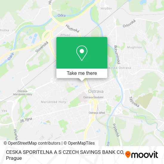 Карта CESKA SPORITELNA A S CZECH SAVINGS BANK CO