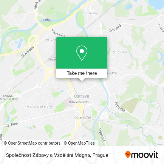 Карта Společnost Zábavy a Vzdělání Magna