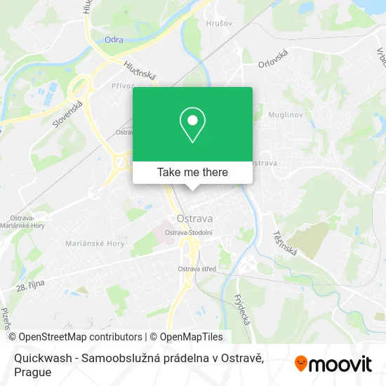 Карта Quickwash - Samoobslužná prádelna v Ostravě