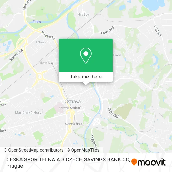 Карта CESKA SPORITELNA A S CZECH SAVINGS BANK CO