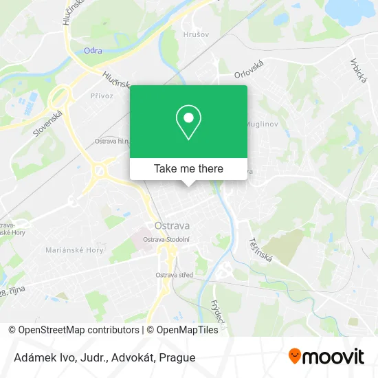 Карта Adámek Ivo, Judr., Advokát