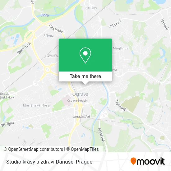Карта Studio krásy a zdraví Danuše