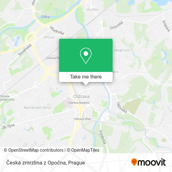 Карта Česká zmrzlina z Opočna