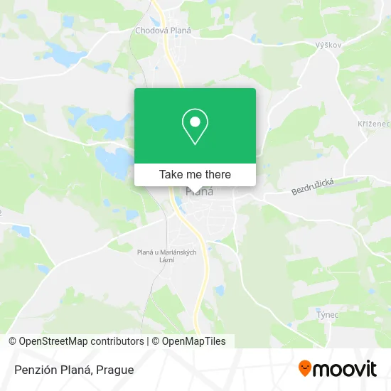 Карта Penzión Planá