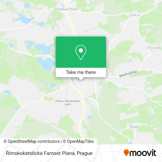 Карта Římskokatolická Farnost Planá