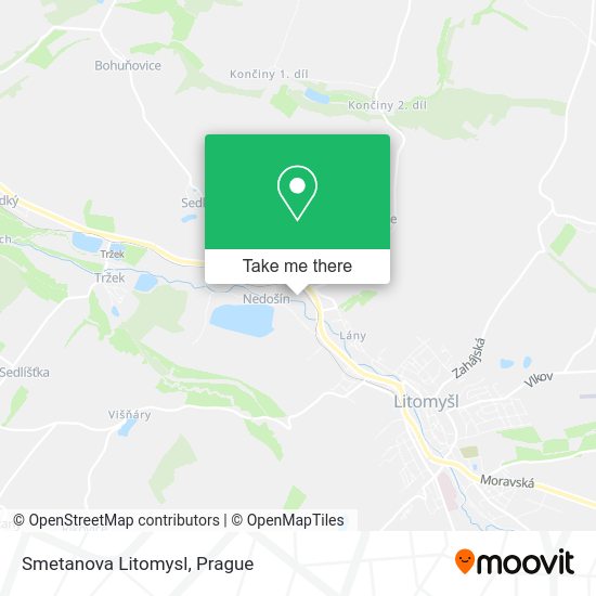 Карта Smetanova Litomysl