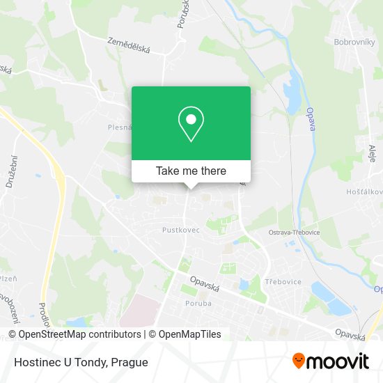 Карта Hostinec U Tondy