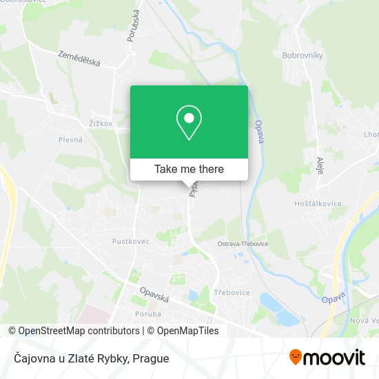 Карта Čajovna u Zlaté Rybky