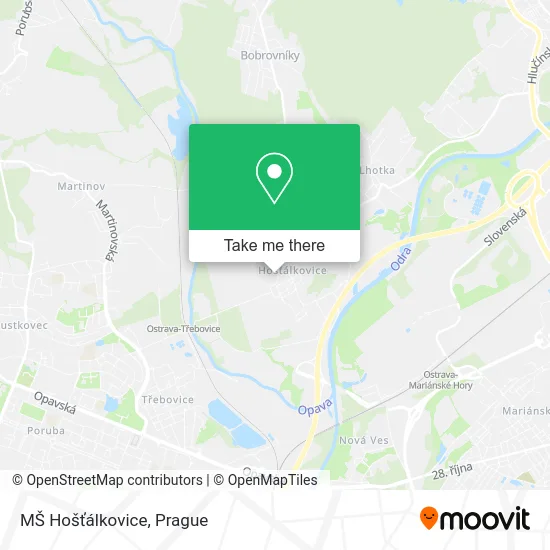 Карта MŠ Hošťálkovice