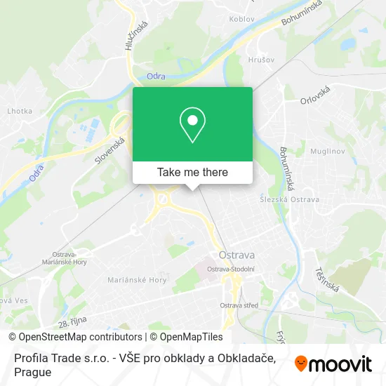 Карта Profila Trade s.r.o. - VŠE pro obklady a Obkladače