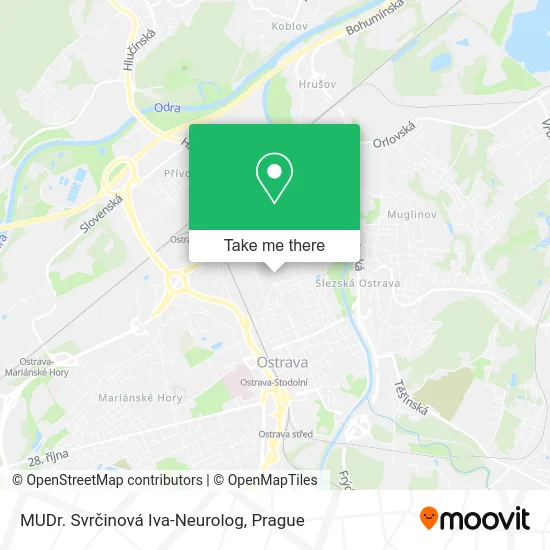MUDr. Svrčinová Iva-Neurolog map