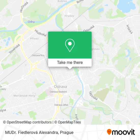 Карта MUDr. Fiedlerová Alexandra