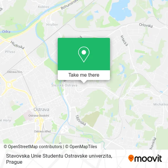 Карта Stavovska Unie Studentu Ostravske univerzita