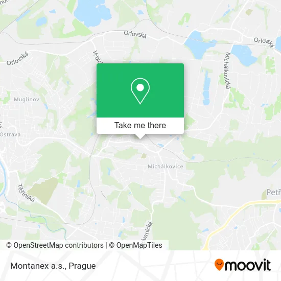 Карта Montanex a.s.
