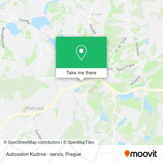 Карта Autosalon Kudrna - servis