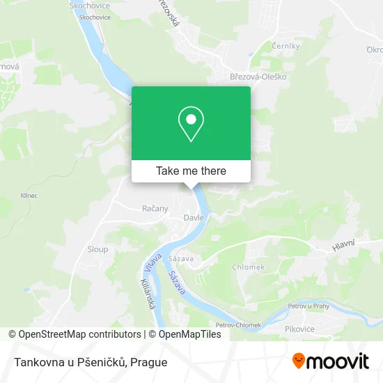 Карта Tankovna u Pšeničků