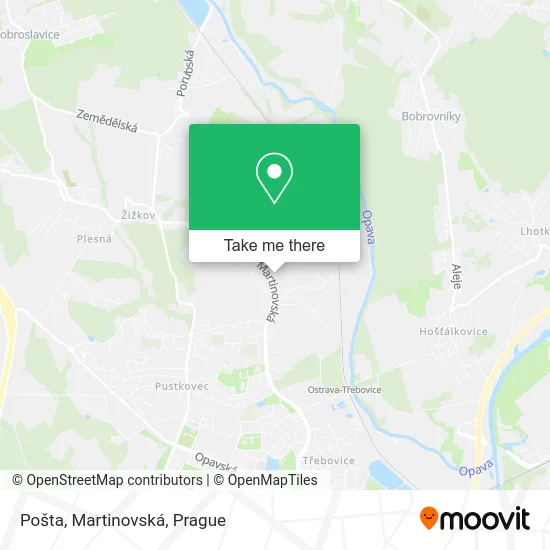 Карта Pošta, Martinovská