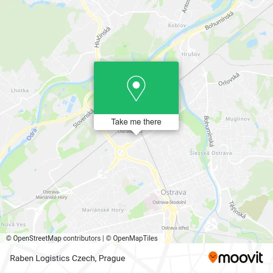 Карта Raben Logistics Czech