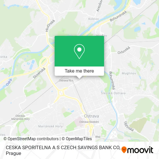 Карта CESKA SPORITELNA A S CZECH SAVINGS BANK CO