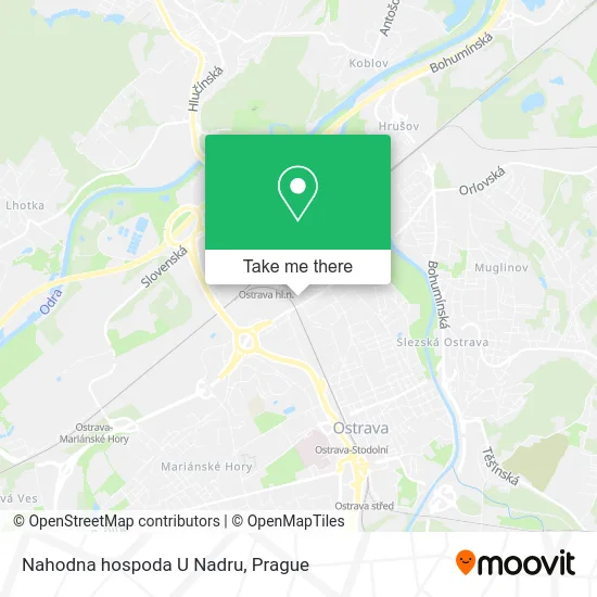 Карта Nahodna hospoda U Nadru