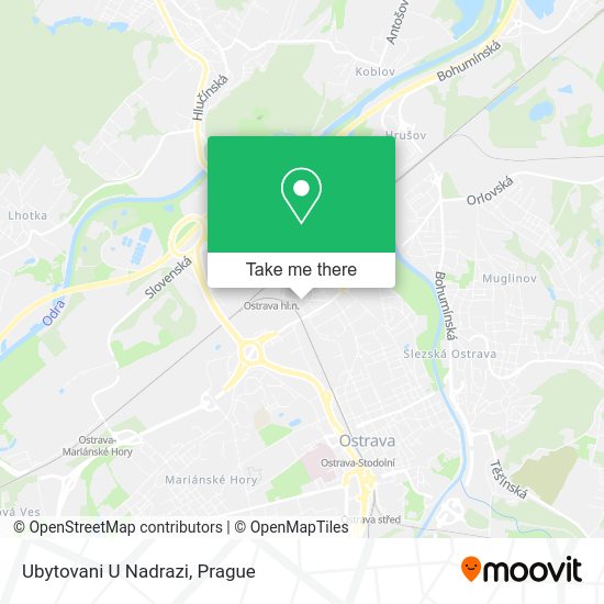 Карта Ubytovani U Nadrazi