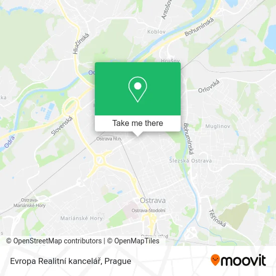 Evropa Realitní kancelář map