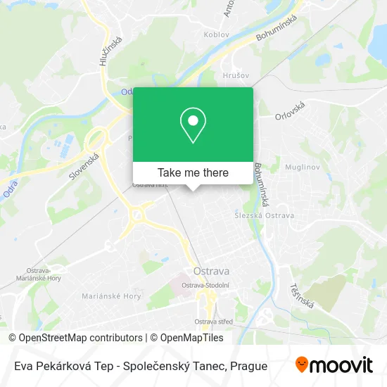 Eva Pekárková Tep - Společenský Tanec map