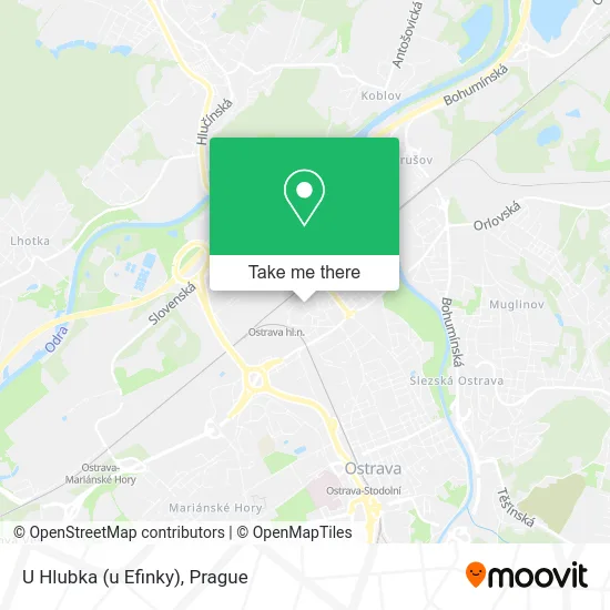 Карта U Hlubka (u Efinky)