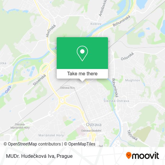 Карта MUDr. Hudečková Iva