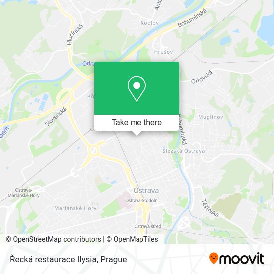 Карта Řecká restaurace Ilysia