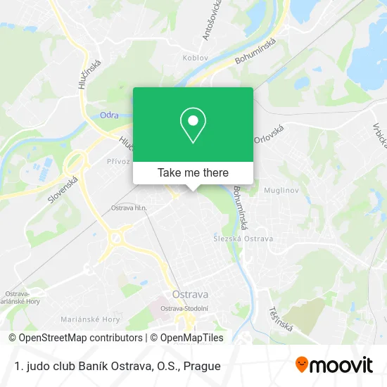 Карта 1. judo club Baník Ostrava, O.S.