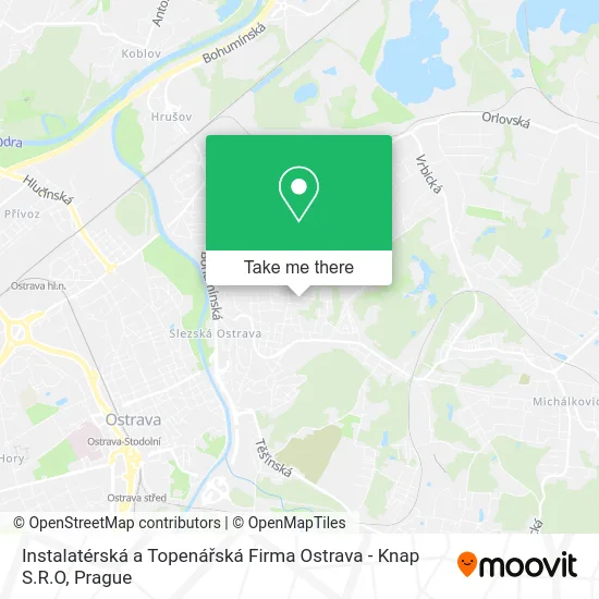 Карта Instalatérská a Topenářská Firma Ostrava - Knap S.R.O