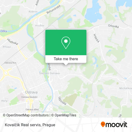 Карта Kovalčík Real servis