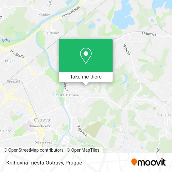 Карта Knihovna města Ostravy