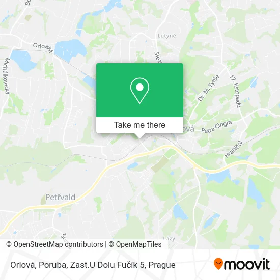 Карта Orlová, Poruba, Zast.U Dolu Fučík 5