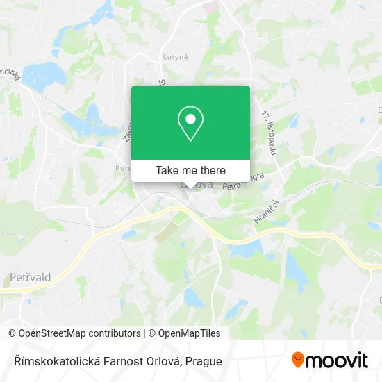 Карта Římskokatolická Farnost Orlová