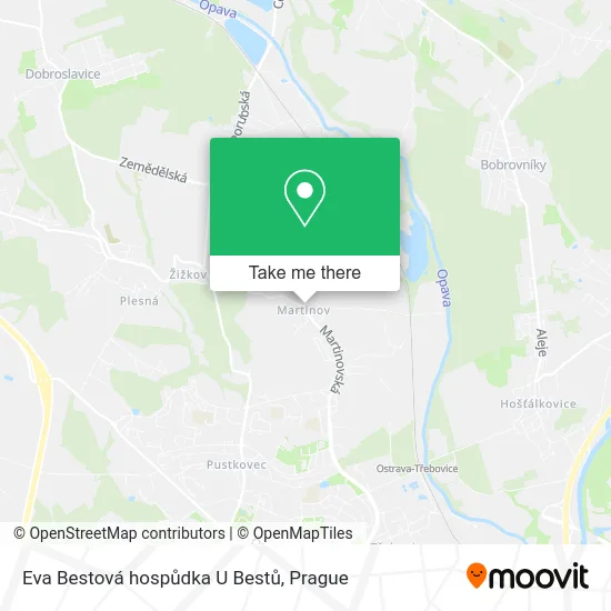 Карта Eva Bestová hospůdka U Bestů