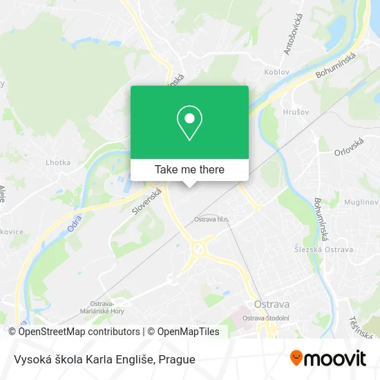 Карта Vysoká škola Karla Engliše