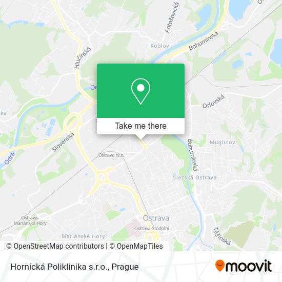 Карта Hornická Poliklinika s.r.o.