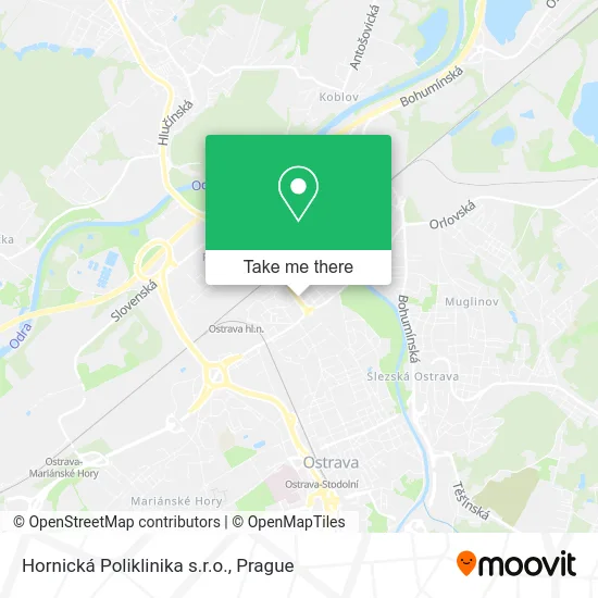 Карта Hornická Poliklinika s.r.o.