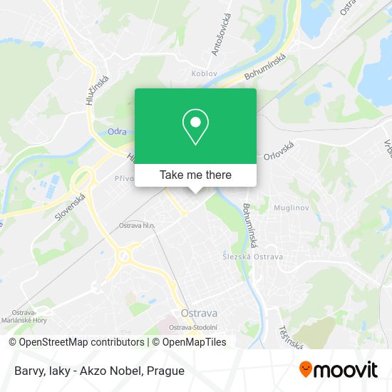 Карта Barvy, laky - Akzo Nobel