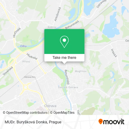 Карта MUDr. Buryšková Donka